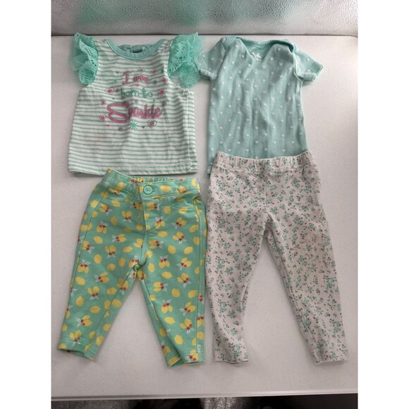 Baby Girl Clothing Bundle 0-3M Mixed Brands & Styles Dresses Tops Bottoms Romper - Picture 5 of 16